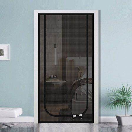 Kissaa hylkivä vetoketjullinen oviverho, kestävä tuuletettu verkko, estää lemmikkejä juoksemasta ympäriinsä, sopii olohuoneisiin ja makuuhuoneisiin