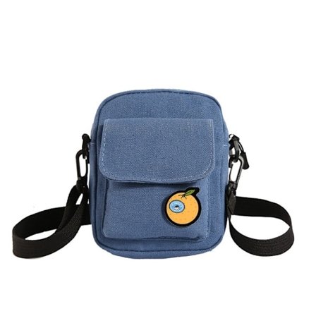 Skuldertaske Canvas Taske BLÅ Blue