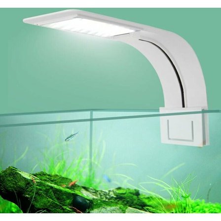 Full ultra-tunn LED-akvarieljus akvarieljus hög ljusstyrka LED-akvarieljus akvarium LED-ljus (svart skal X5 vitt ljus)