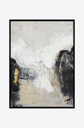 Malerifabrikken - Originalt maleri White Noir , med ramme - Hvid - Billeder - 90X120 - Fra Homeroom
