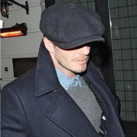 Britisk retro høst- og vinterlue i ull, malerlue, beret for menn, åttekantlue (M/55-58cm)