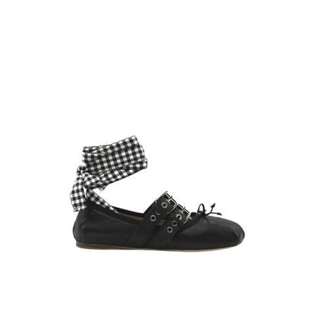 Miu Miu, Ballerinas Zwart, Dames, Maat:36 1/2 EU