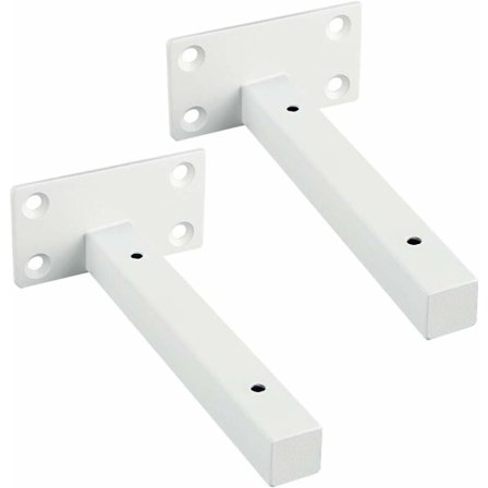 Osynlig flytande hylla konsol metall flytande hylla konsol väggmonterad dold trä hylla konsol, vit, 2 st