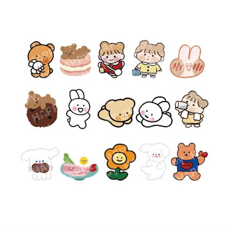 Søte ryggsekk-pins, 15 Kawaii-pins, akryl-pins for estetiske jenters vesker, hettegensere, hatter, jakker dekor