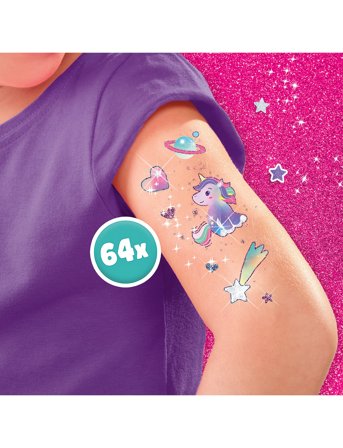 SES Creative Tattoos And Glitter - Unicorn - Multi/patterned - ONE SIZE