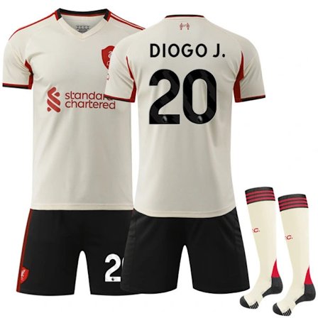 2025-2026 Liverpool Bortedrakt Barn Fotballdraktsett Nr. 20 Diogo Jota Nr. 20 Diogo Jota Nr. 20 Diogo Jota 24