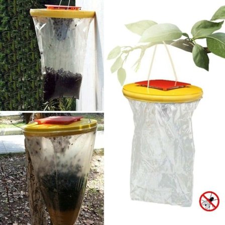 Insektfelle Rød Topp Flufelle Bag Catcher Henge Henge Flufanger Utendørs 1PCS
