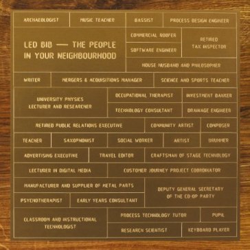 People in your neighbourhood Led Bib