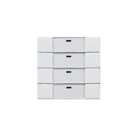 ABB Impressivo 6733-84-500 Tryckknapp 4-polig, trådlös Vit, Strömbrytare & vägguttag