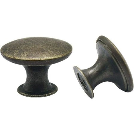 Dørhåndtagssæt med 10 skuffeknapper 30mm Vintage Messing Håndtag Møbelknapper til køkkenskabe