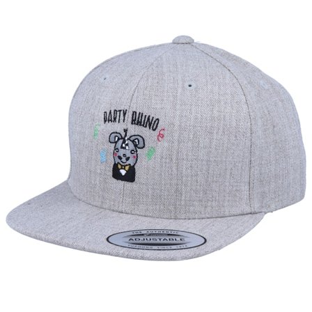 Kinder Kiddo Cap - Grau snapback Cap - Kinder Party Rhino Heather Grey Snapback @ Hatstore