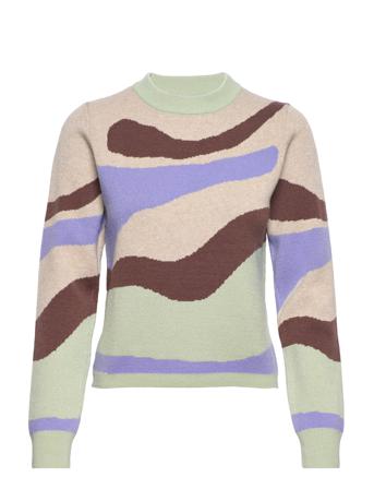 Ennettle Ls O-N Knit 6924 Villapaita Monivärinen/Kuvioitu Envii