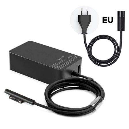 65W-lader for Surface Pro 6, 5, 4 Laptop Surface Go, Surface Book Laptop-lader AC-adapter med USB-plugg-