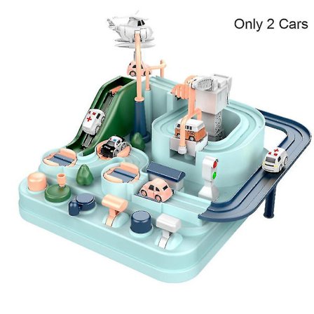 Set för biläventyr Barnpusselspår Bil City Rescue Toy Set