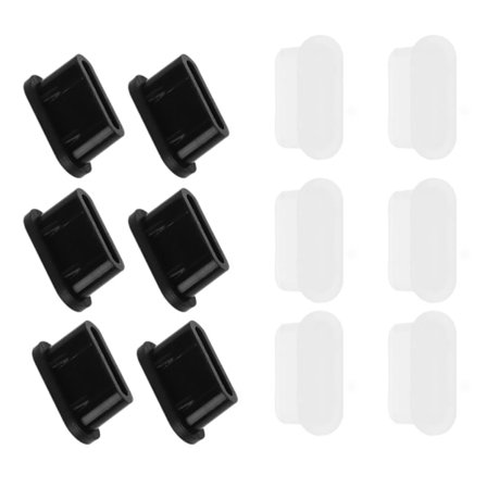 12 stk. USB-opladningsport Beskyttelsesdæksel Type C Støvpropper til Telefon Tablet