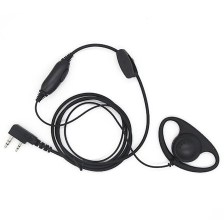 D-formet øretelefon til Kenwood blød gummi ørestykke headset til Motorola radio med en pin & 3,5 mm Mo