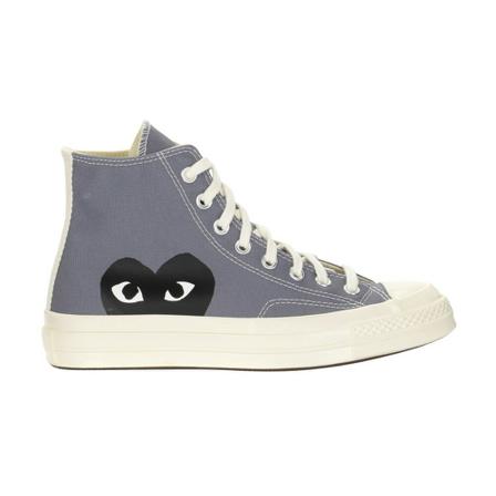 Comme des Garçons Play High top sneakers with black heart Grå, unisex, Størrelse: 40 EU