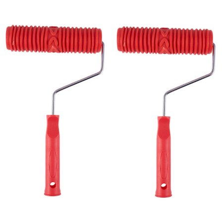 2 stk 7 tommers trekornspreget rulle veggrom dekorativ rulle trekornsmønster preget teksturmalingsverktøy rullebørste EG300T