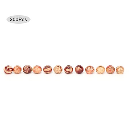 200 st 8 mm rund form träpärlor Armband Kläder Dekorativa pärlor DIY Material Tillbehör