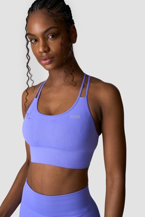 ICANIWILL - Ribbed Define Seamless Sports Bra Dk Lavender - Urheiluliivit - Naiset - Treenivaatteet ICIW:ltä