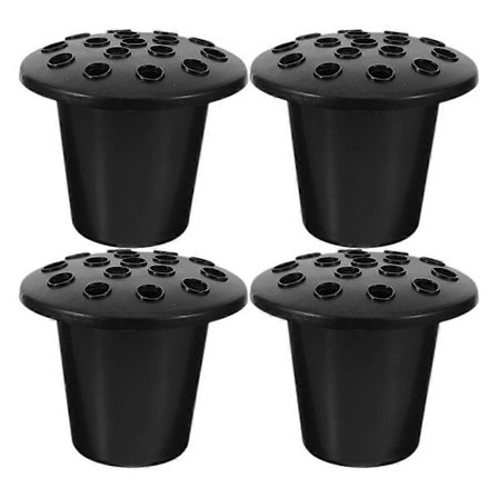4 stk. Mindevaser Kirkegård Grav Blomsterholder 16-huls Gravsted Blomsterbeholder Plastik Plantepotte
