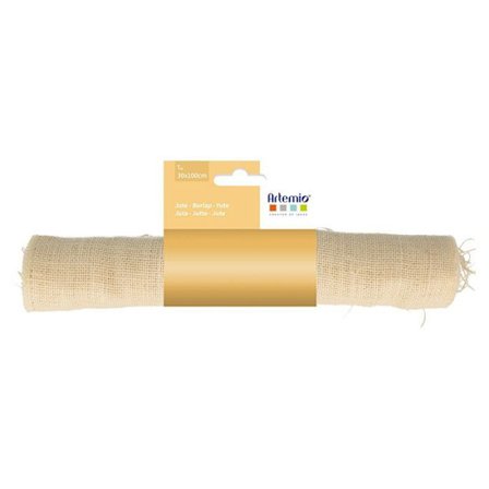 Jutekangasrulla - ARTEMIO - 30 x 100 cm - Värinä luonnonvalkoinen - Ihanteellinen DIY-projekteihin - Luonnollinen koristelu