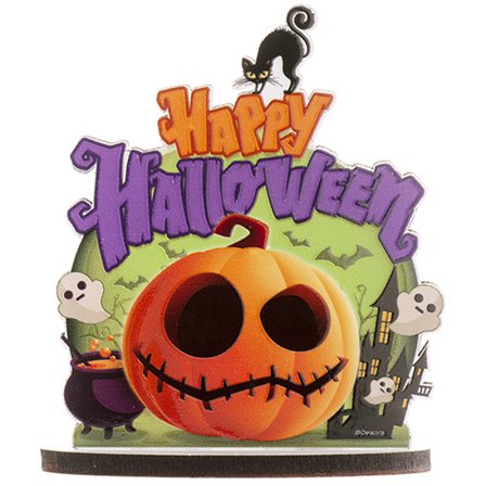 Happy Halloween Tårtdekoration 10,5x12,5 cm - Halloween Dekoration - Kalaslagret.se