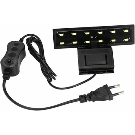 Ultra-tynd akvarie LED-lys Ultra Bright Clip-on belysningslampe 12 LED'er til akvariefisketank 5W