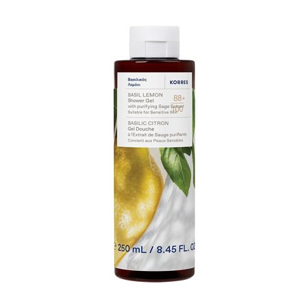 Korres Basil Lemon Shower Gel 250 ml, Skincare, Kropspleje, Bodyshampoo