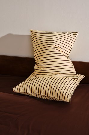 Jotex - Putetrekk 50x60 Cm 2-pakning Økologisk Gul/brun - SIMA - Kjøp Putevar hos Jotex