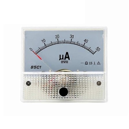 Suorakulmainen paneeliasennettava ampeerimittari ampeerimittarin testaaja 50uA 100uA 200uA 500uA-Perfet