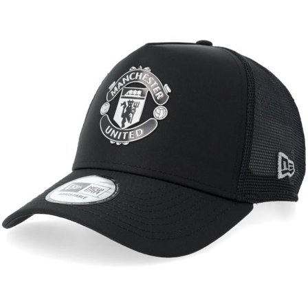 New Era - Football Svart trucker Keps - Manchester United Reflective Black A-Frame Trucker @ Hatstore