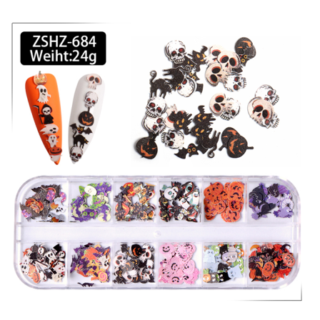 Christmas Snowflakes Nagelpaljetter Halloween Skivor 3d Nail Art