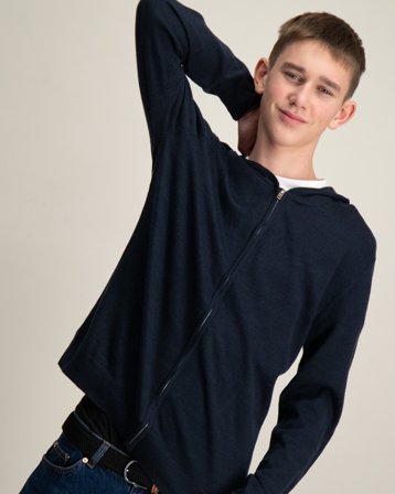 LMTD DANCY KNIT CARDIGAN W. HOOD Blå Genser Gutt - Kids Brand Store