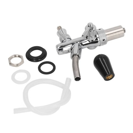 Justerbar minikran i rustfritt stål for øl, øldispenser med silikongummipakning og slange for hjemmebrygging