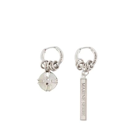 Marine Serre Earrings Grå, Dame Øreringe, Størrelse: ONE Size