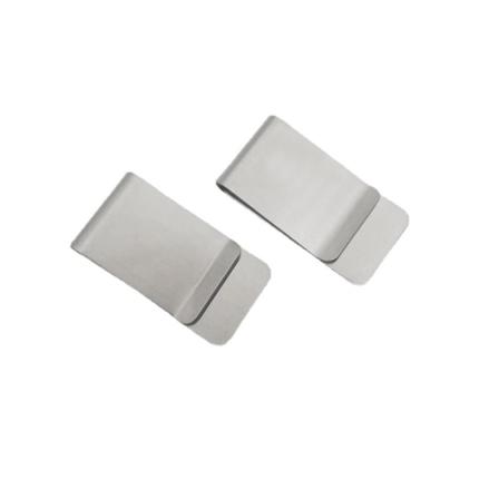 Pengaklämmor, metallklämma kreditkortshållare i rostfritt stål, polerade sedlar Fakturahållare, silver, 2 st