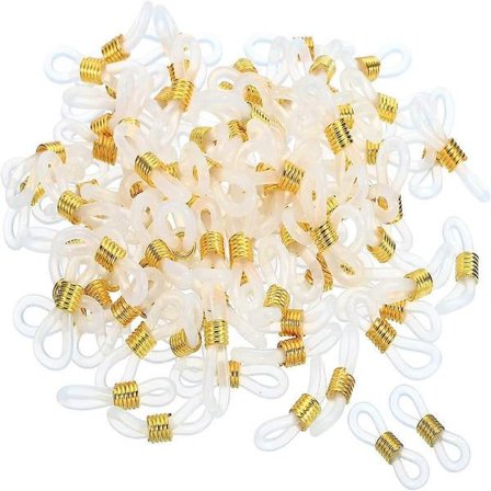 Brillekædeforbindelse, Justerbar Anti-Slip Silikone Gummi Rem Holder Kæde Ende Løkke