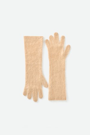 Soft Goat - Brushed Gloves - Cashmere gloves - One Size - Camel
