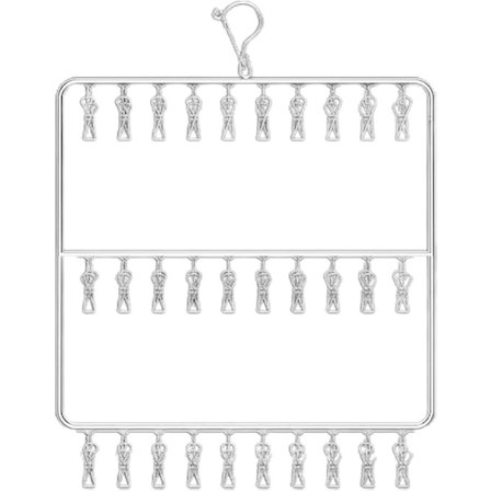 Sokkeophæng til sokketørrestativ | BH-holder til skab, sokkestativ med klemmer, rustfrit stål ophæng til lime