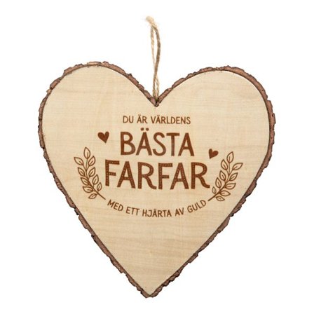 Hjärta i trä, Wooden heart, Bästa farfar