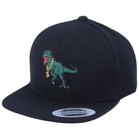 Kinder Kiddo Cap - Schwarz snapback Cap - Kinder Thug Life T-Rex Applique Black Snapback @ Hatstore