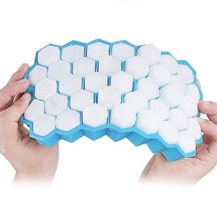 Isterningeforme med låg, kuber af fødevaregodkendt silikagel, fleksible