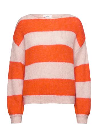 Objsoya L/S Knit Pullover 128 Pullover Oransje Object*Betinget Tilbud