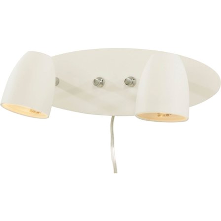 Aneta - Vegglampe SANDNES 10804-01 dobbel Hvit