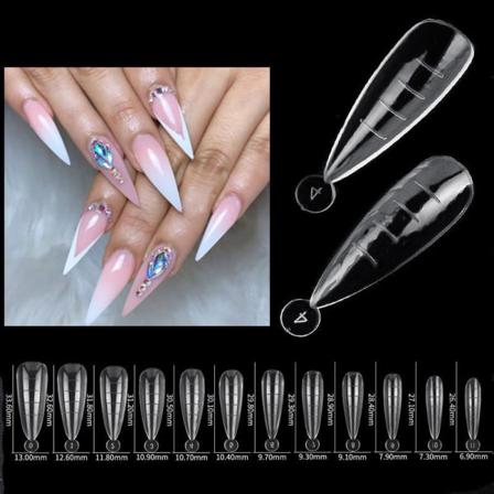 24st Nagelform För Polygel - Akrylnaglar - Nageltippar Transparent