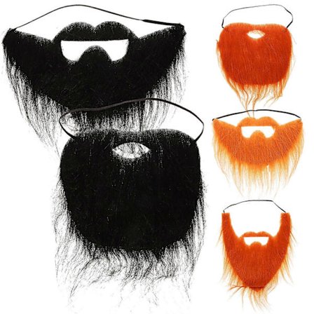 5 Brown Fake Mustaches Self Adhesive Accessories Perfect for Halloween Party and Family Gatherings