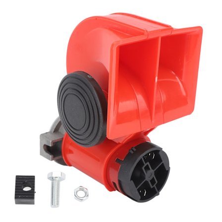 Sneglen Bilhorn Rød Luft Elektrisk Sneglen Enkelt Horn Kit Anti Vibration til Stor Lastbil Motorcykel Bil Modificeret Horn