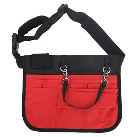 Sygeplejerske Fanny Pack Medicinsk Udstyr Opbevaringspose Multi Rum Sygeplejerske Medicinsk Taljepose Rød