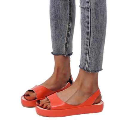 Kvinnors Sandaler Med Öppen Tå Och Ankelrem Platformsandaler